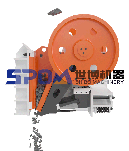 颚式破碎机工作原理示意图